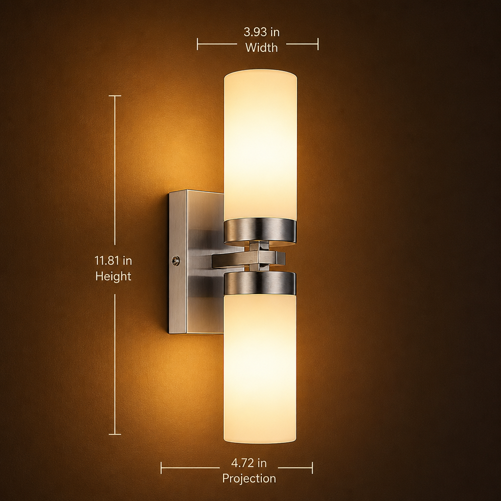Glass LED Up-Down Wall Sconce