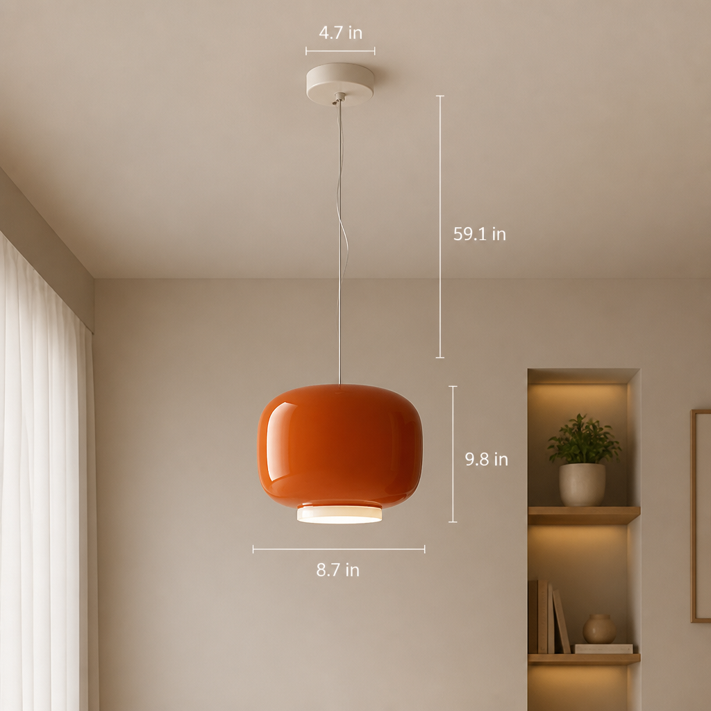 Glass Lantern Pendant Light