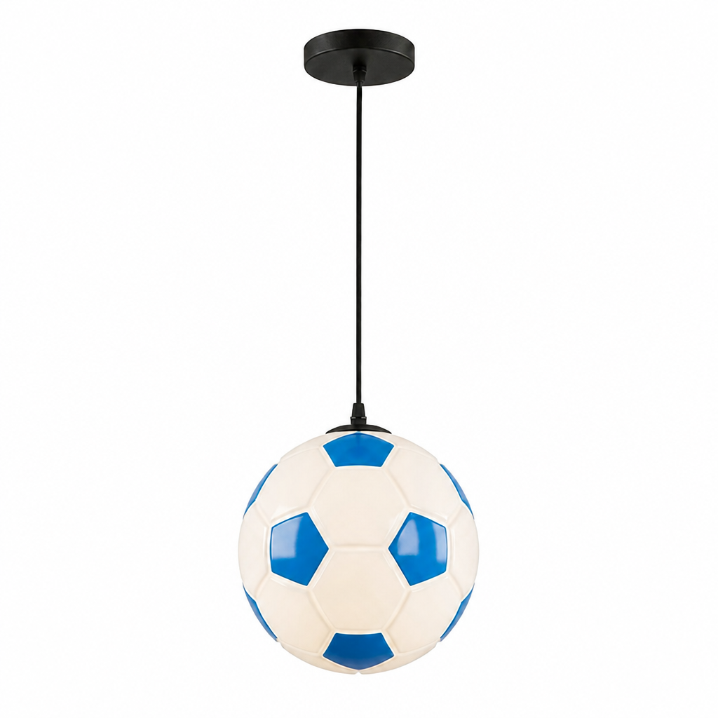 Glass Soccer Ball Pendant Light
