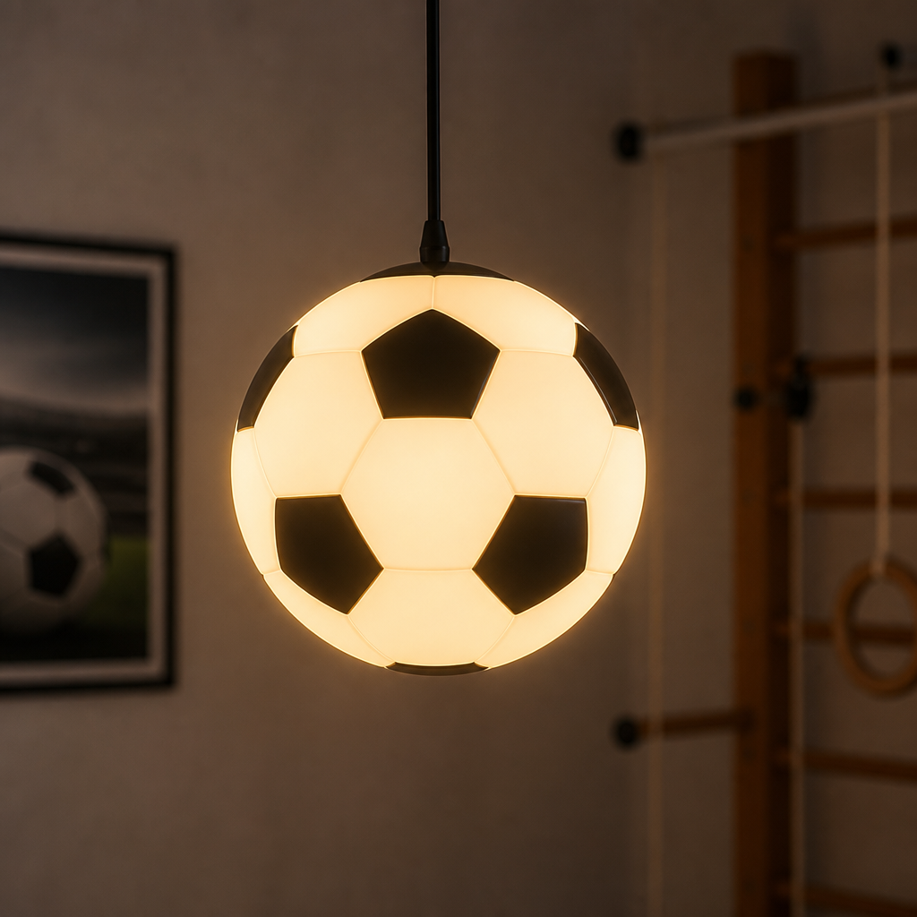 Glass Soccer Ball Pendant Light