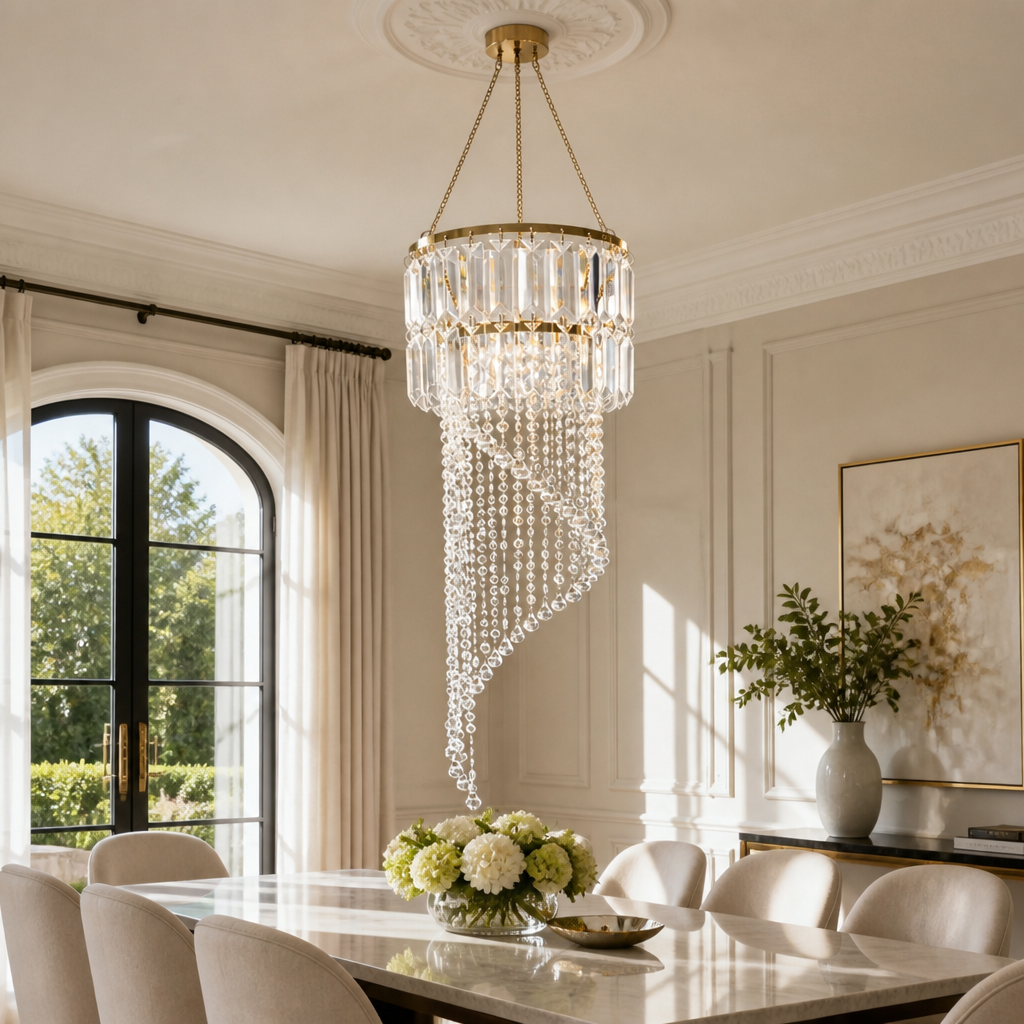 Golden Triangular String Lights