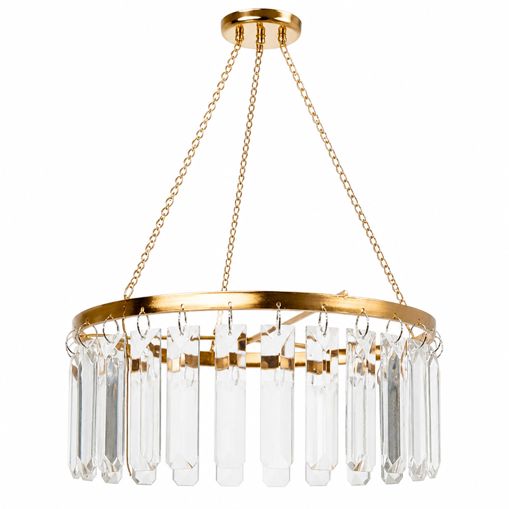 Golden Triangular String Lights