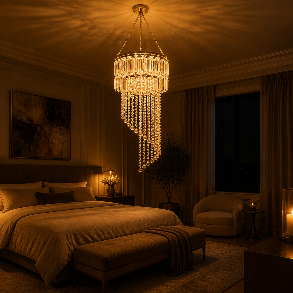 Golden Triangular String Lights
