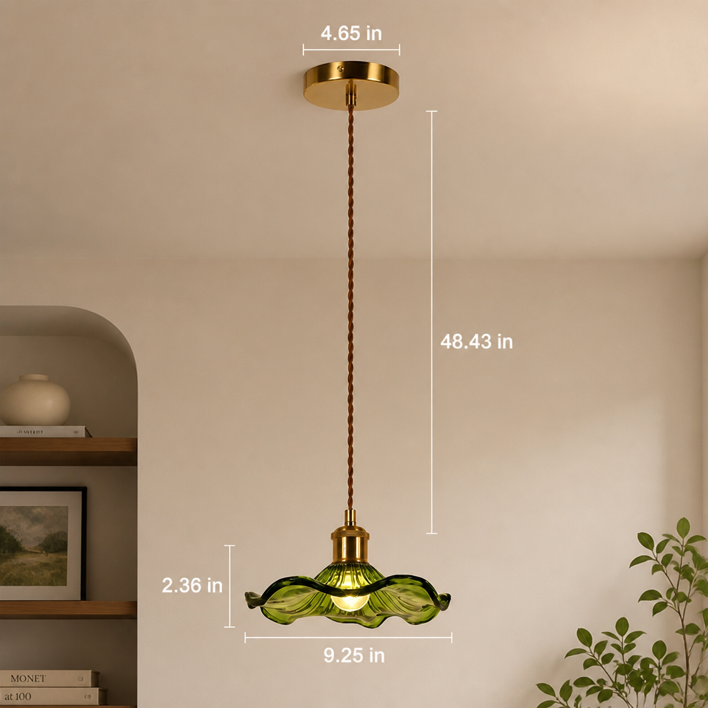 Green Lotus Leaf Pendant Light