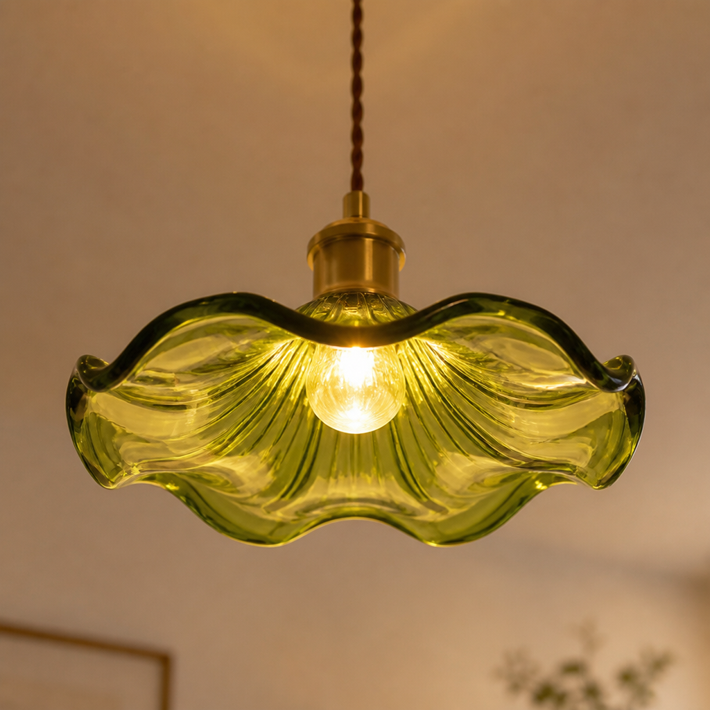 Green Lotus Leaf Pendant Light
