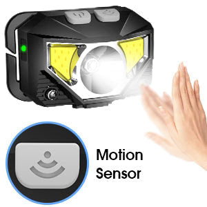Headlamp Motion Sensor USB Rechargeable 1200 Lumens