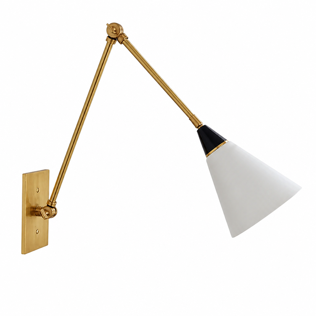 Industrial Copper LED Foldable Arm Wall Sconce