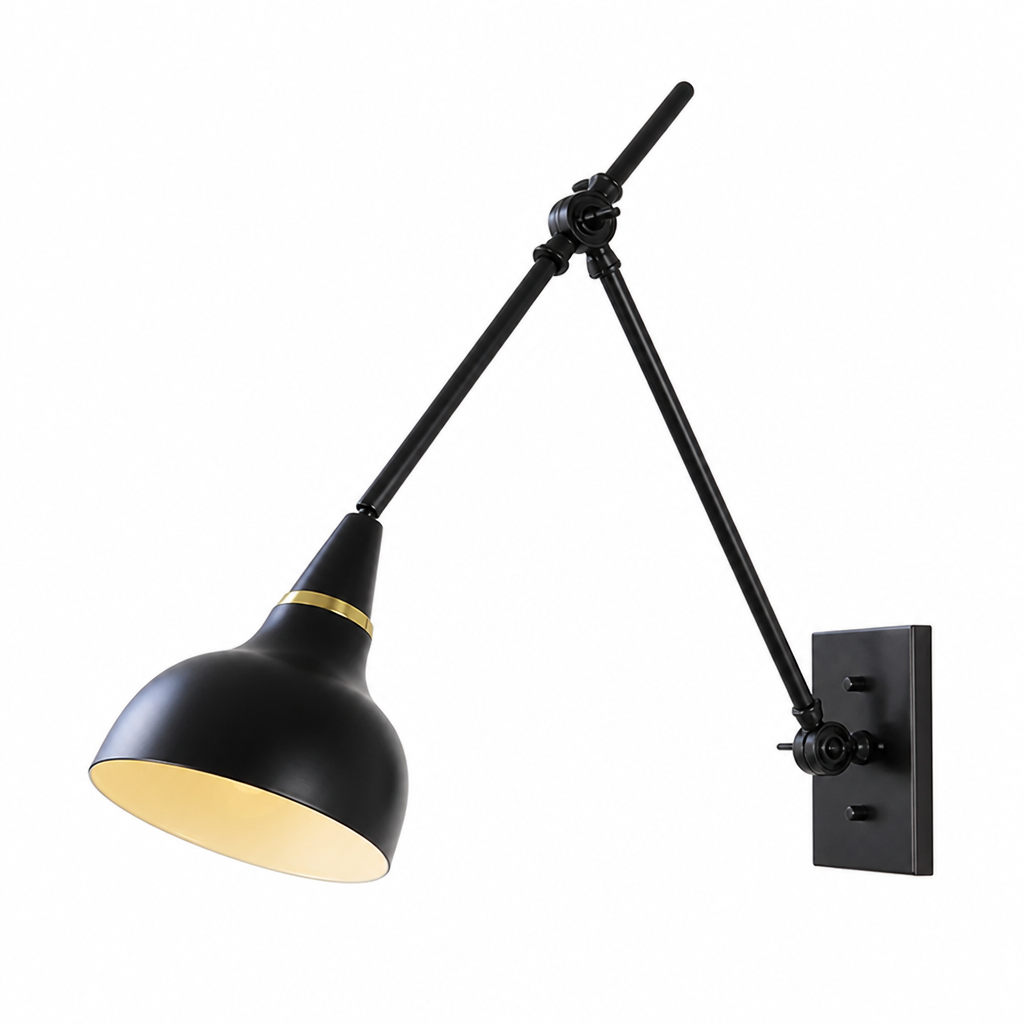 Industrial Copper LED Foldable Arm Wall Sconce