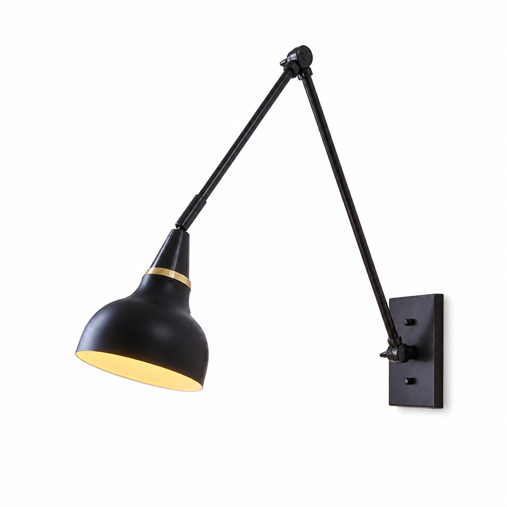 Industrial Copper LED Foldable Arm Wall Sconce