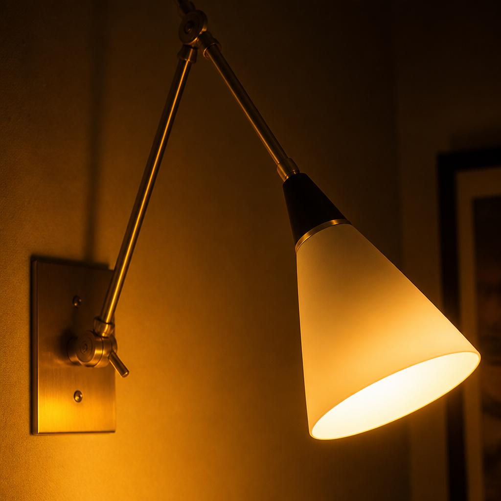 Industrial Copper LED Foldable Arm Wall Sconce