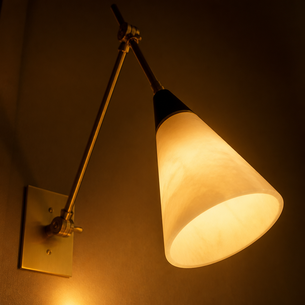 Industrial Copper LED Foldable Arm Wall Sconce
