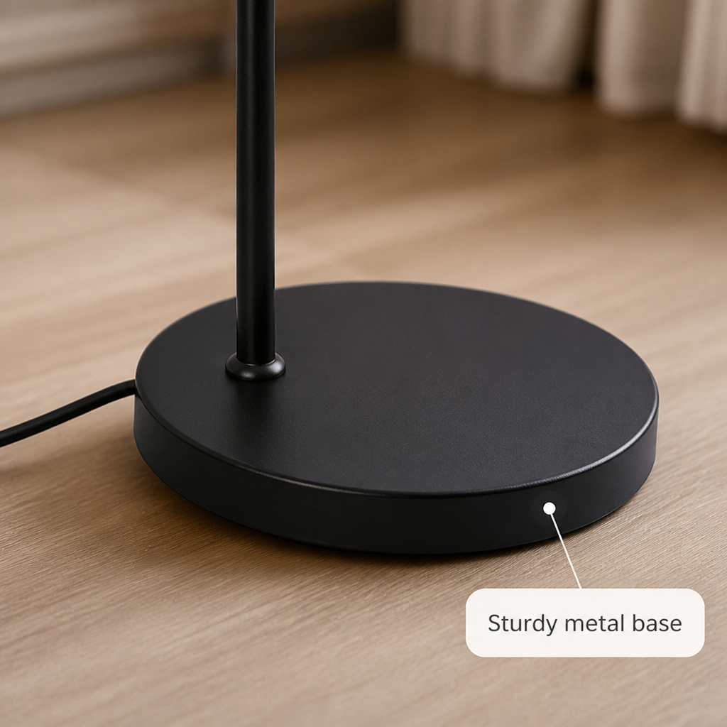 Industrial Matte Black Foot-Switch Floor Lamp