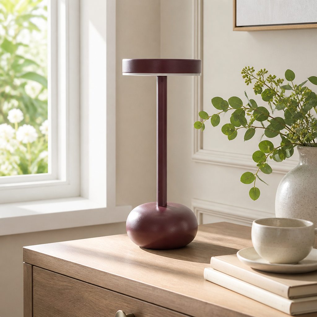 Industrial Wrought Iron LED I-Beam Table Lamp