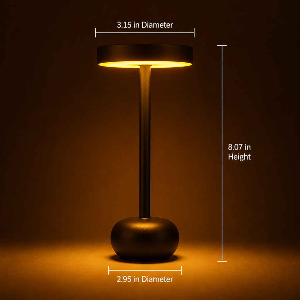 Industrial Wrought Iron LED I-Beam Table Lamp