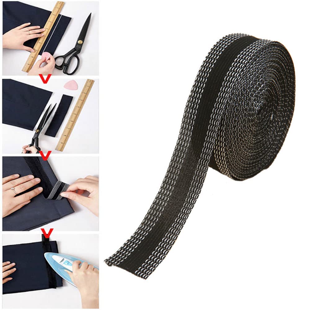Iron-On Hem Tape Self-Adhesive Cotton No-Sew