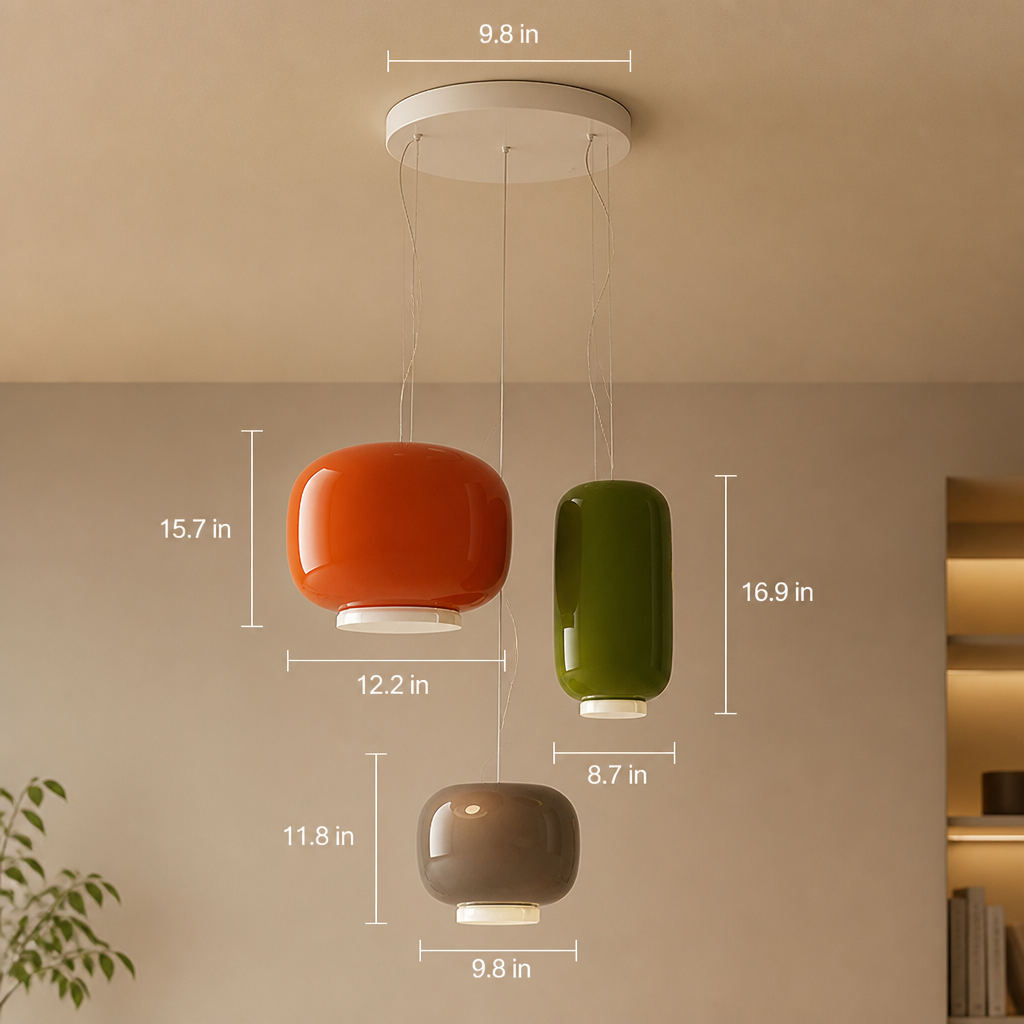 Italian Glass LED Color-Adjustable Pendant Light