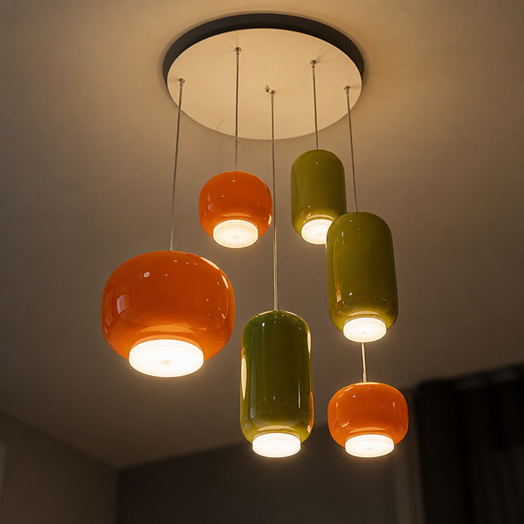 Italian Glass LED Color-Adjustable Pendant Light