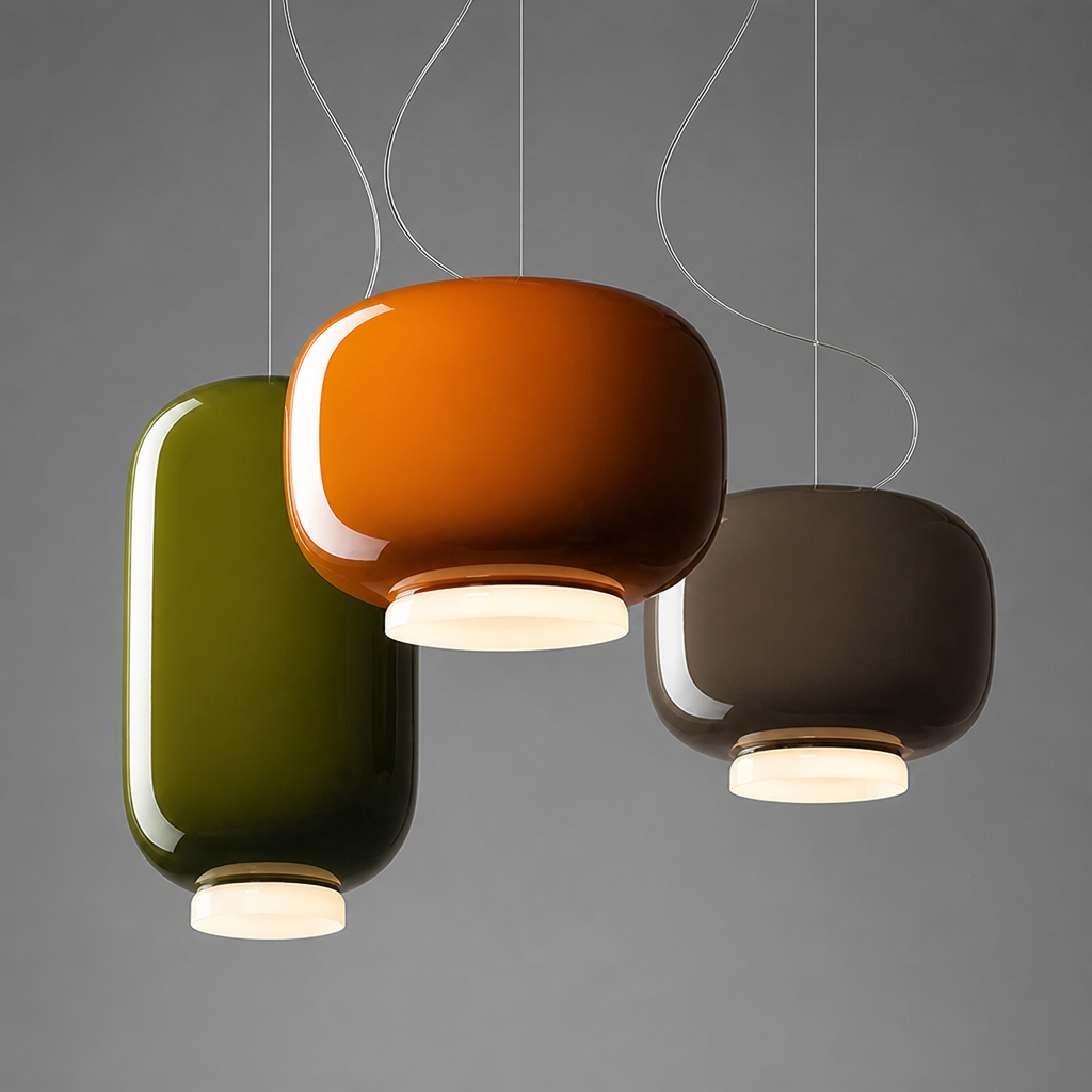 Italian Glass LED Color-Adjustable Pendant Light