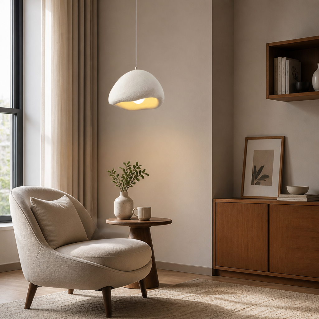 Japandi Matte Resin Cloud Pendant Light