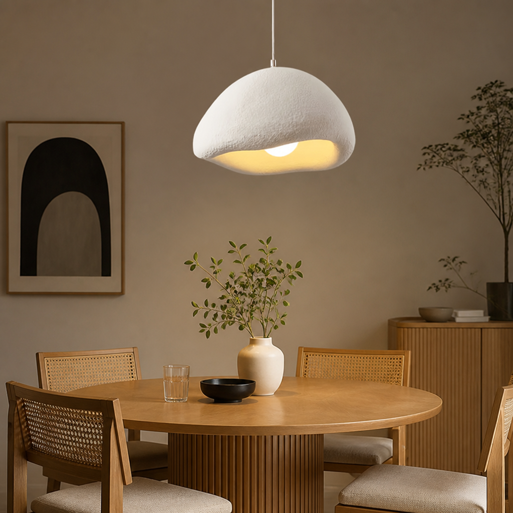 Japandi Matte Resin Cloud Pendant Light