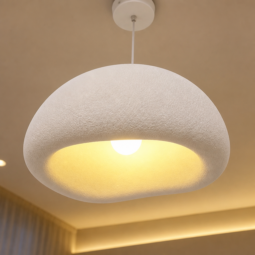Japandi Matte Resin Cloud Pendant Light