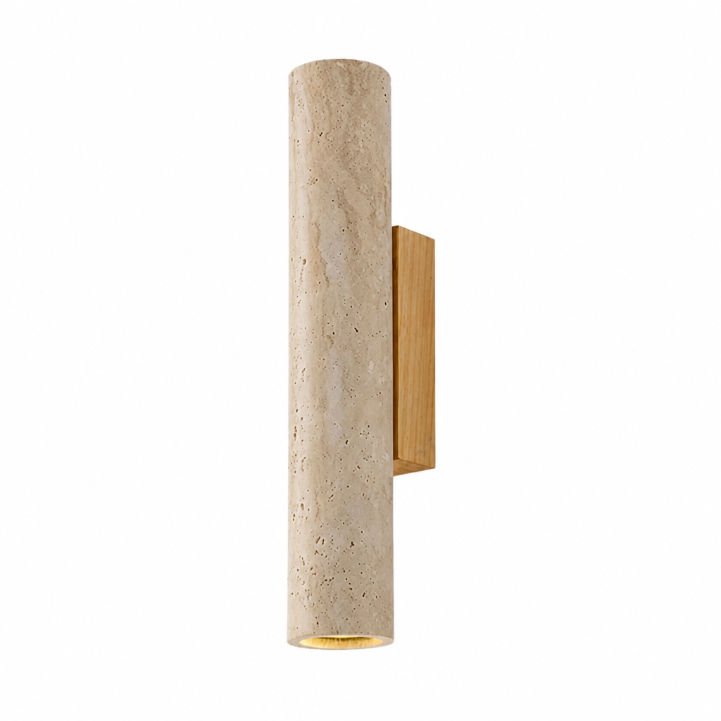 Japandi Travertine LED Wall Sconce