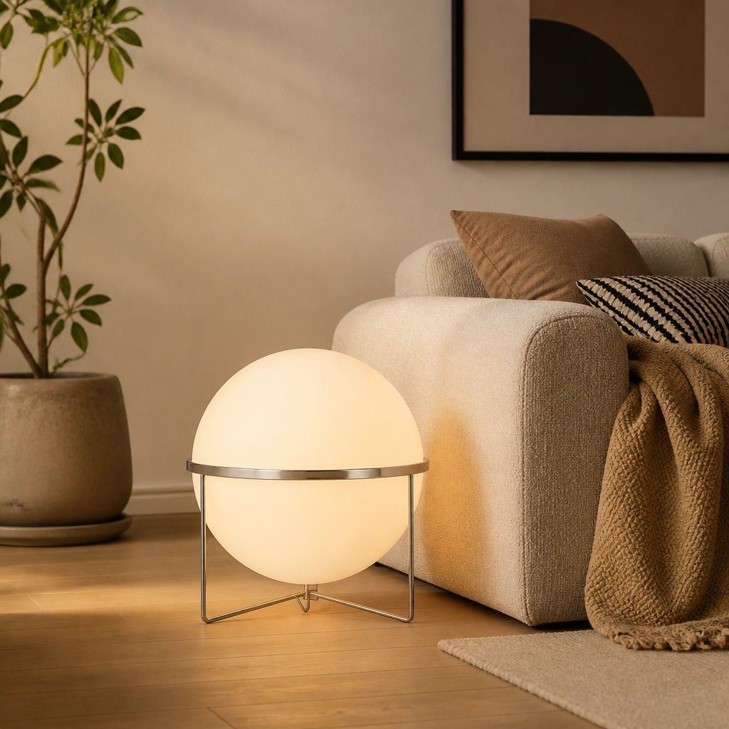 Japanese Acrylic LED Ball Floor Lamp