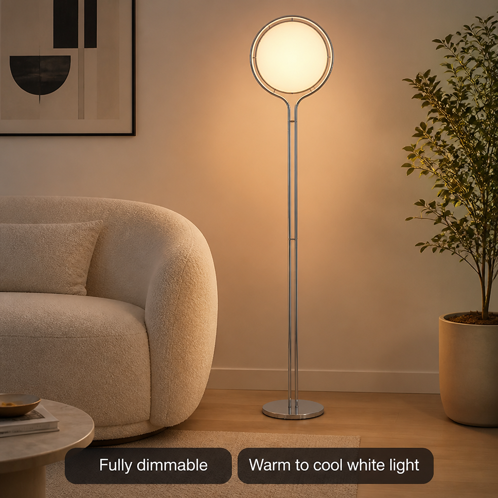 Japanese Acrylic LED Ball Floor Lamp