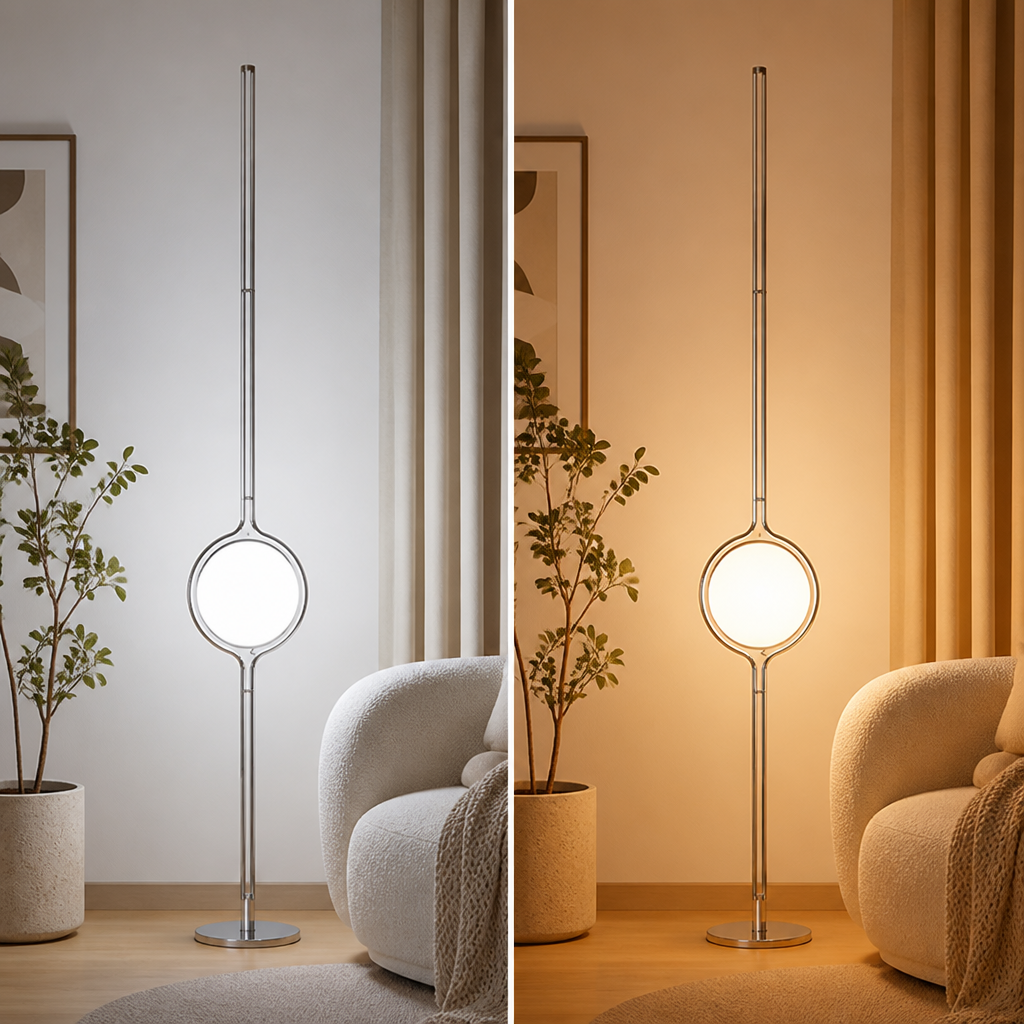 Japanese Acrylic LED Ball Floor Lamp