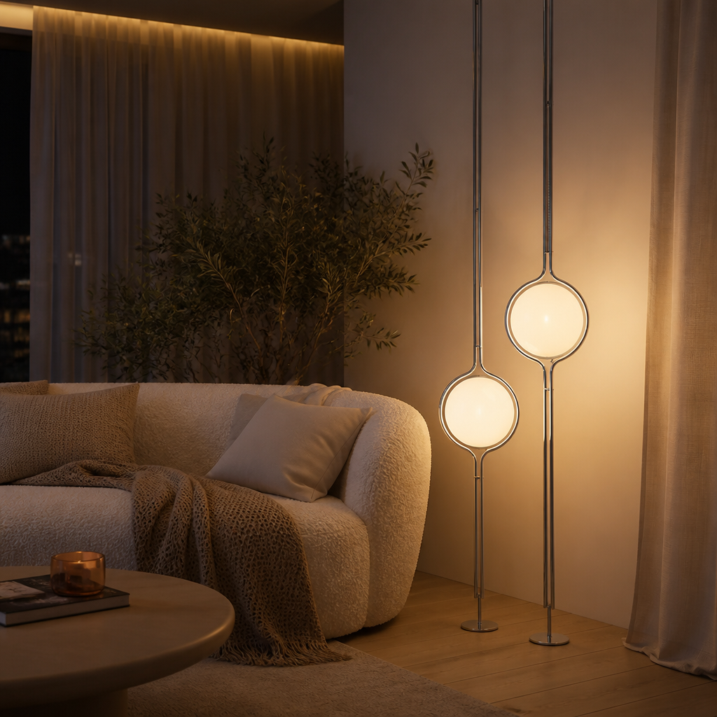 Japanese Acrylic LED Ball Floor Lamp