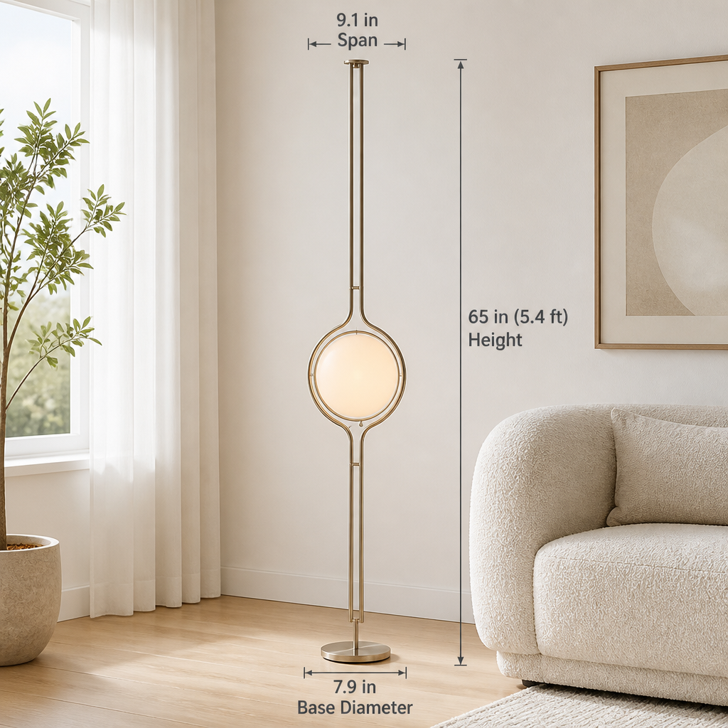 Japanese Acrylic LED Ball Floor Lamp