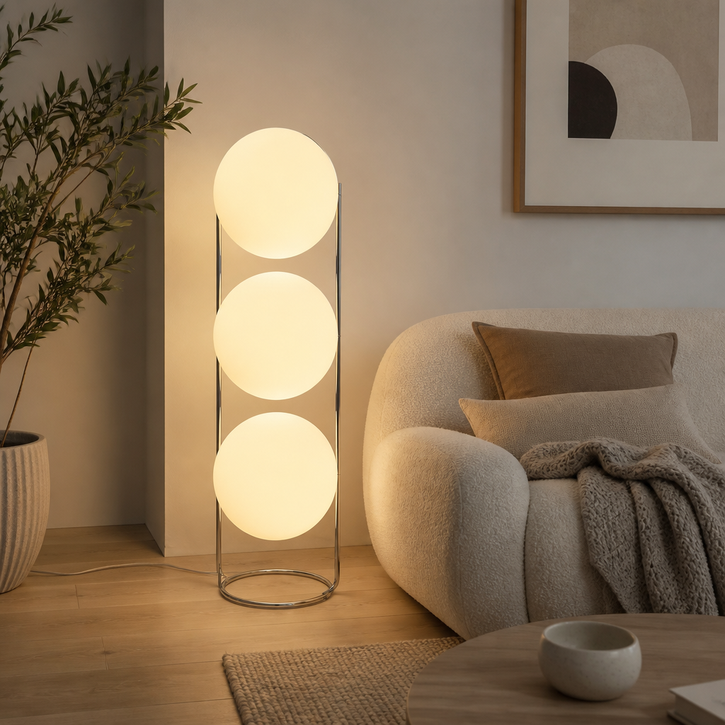 Japanese Acrylic LED Ball Floor Lamp