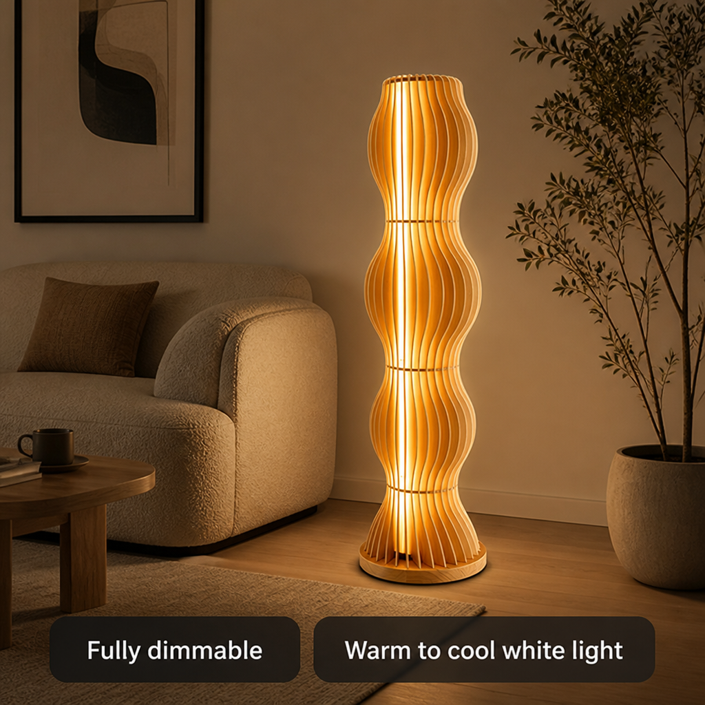 Japanese Grass-Skirt LED Floor Lamp