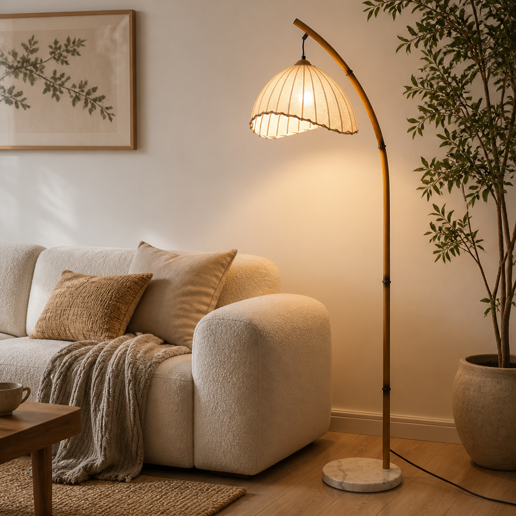 Japanese Iron Lantern Floor Lamp