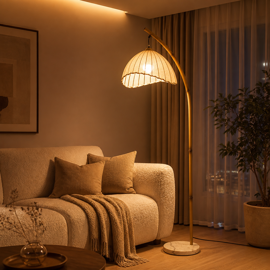 Japanese Iron Lantern Floor Lamp