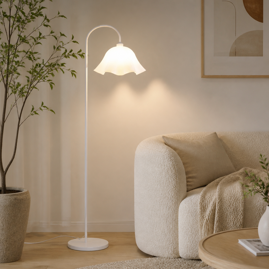 Japanese LED Pumpkin Shade Floor Lamp