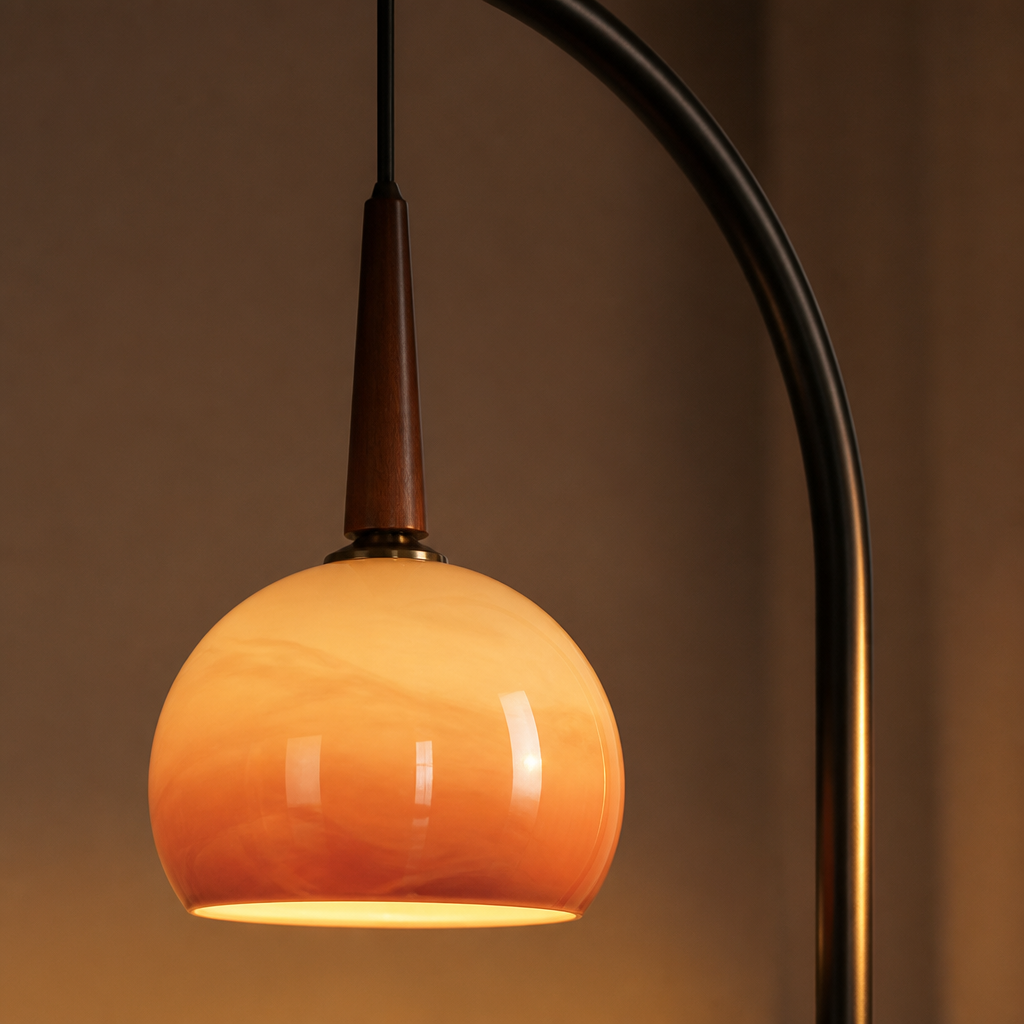 Japanese LED Pumpkin Shade Floor Lamp