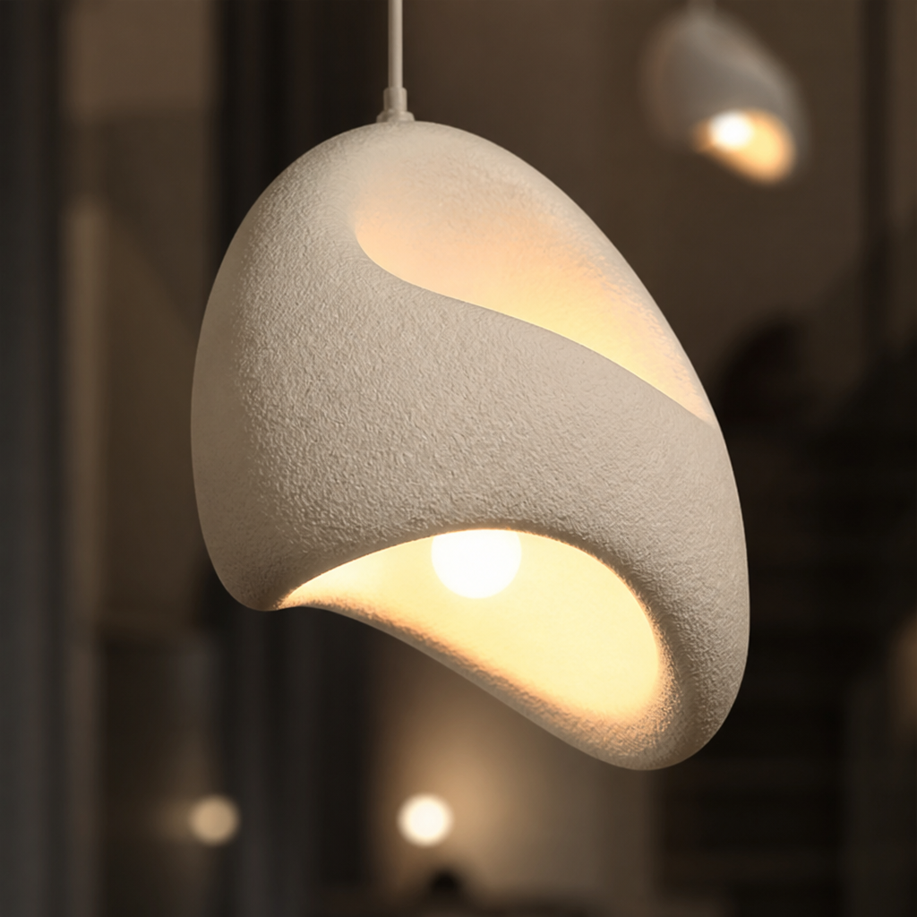 Japanese Resin Irregular Pendant Light