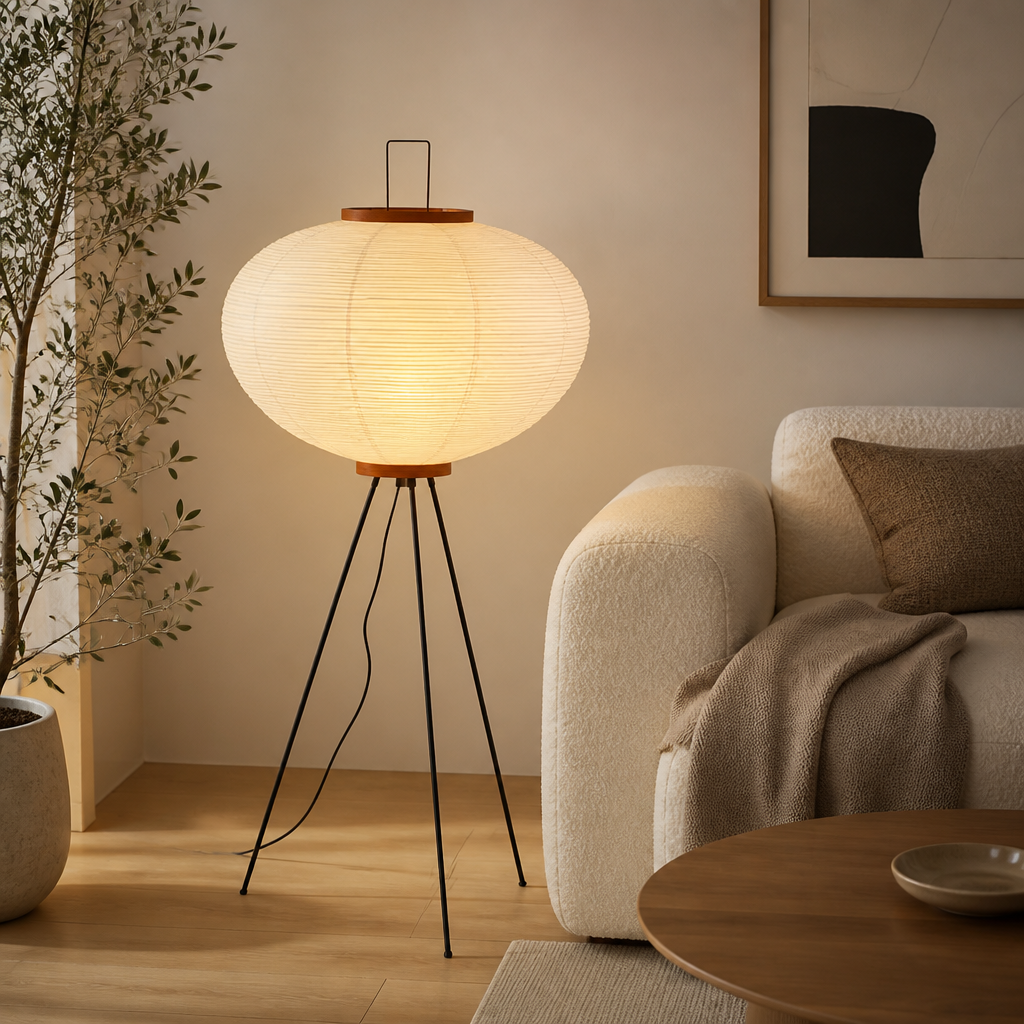 Japanese Rice Paper Floor Lamp