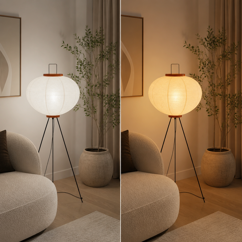 Japanese Rice Paper Floor Lamp