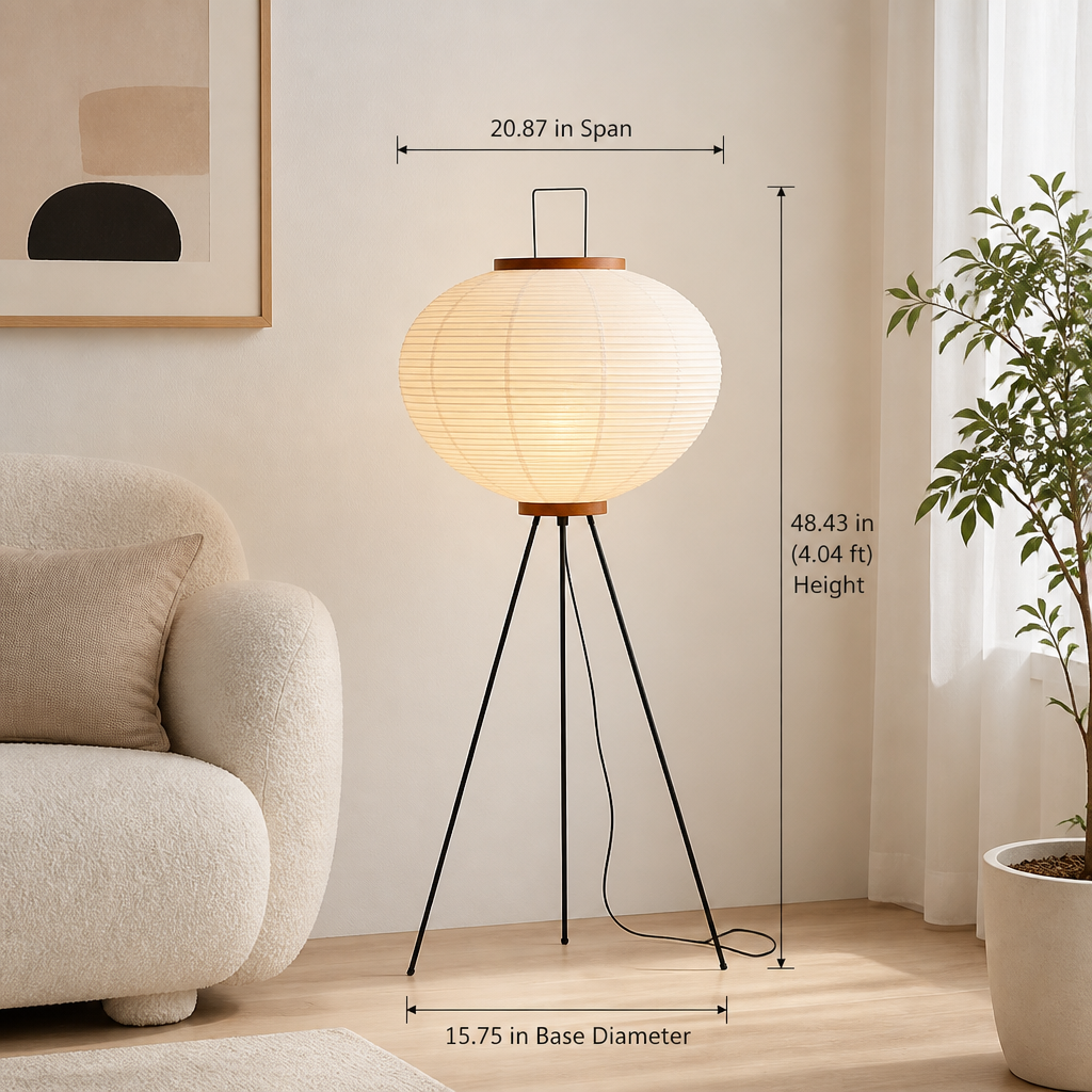 Japanese Rice Paper Floor Lamp