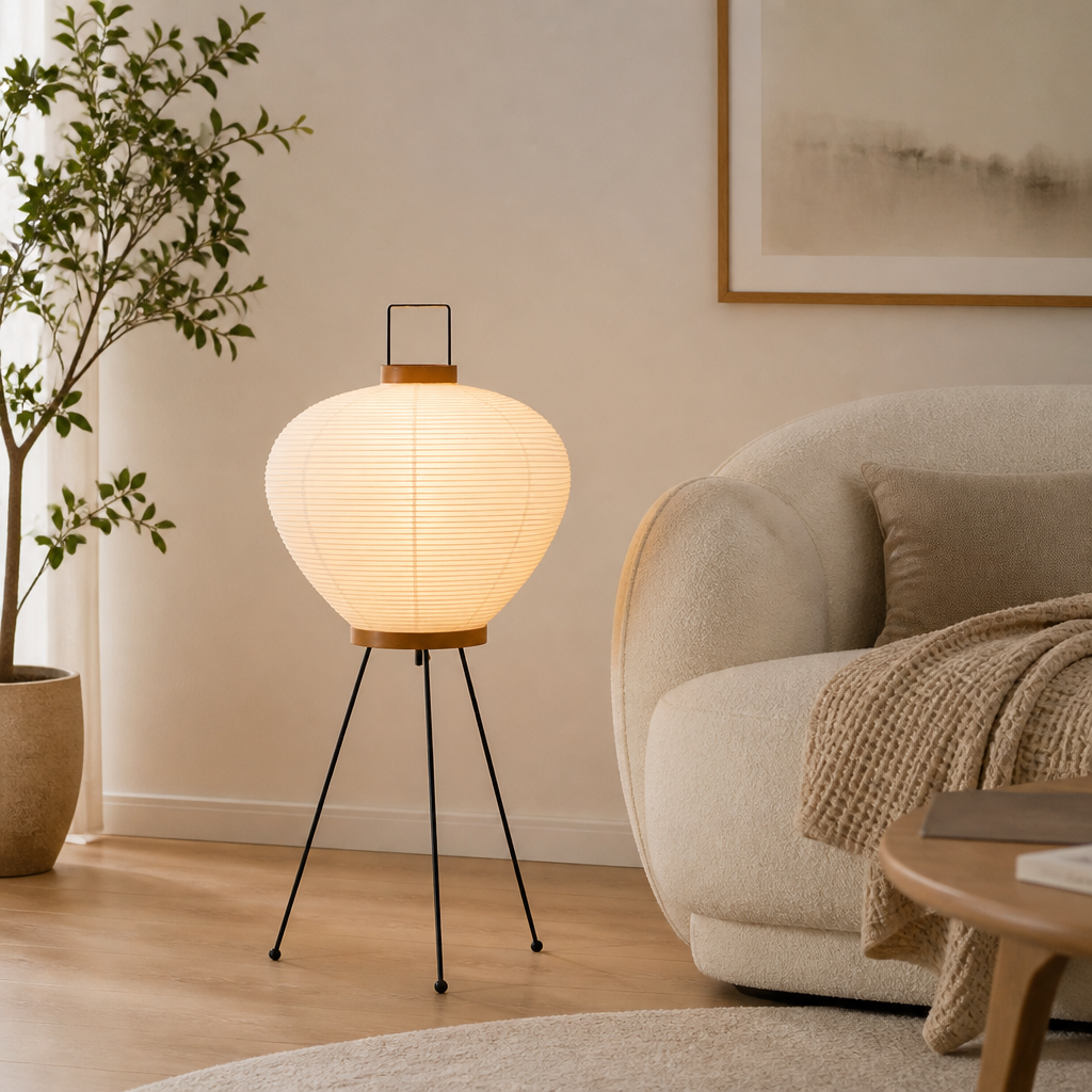 Japanese Rice Paper Floor Lamp