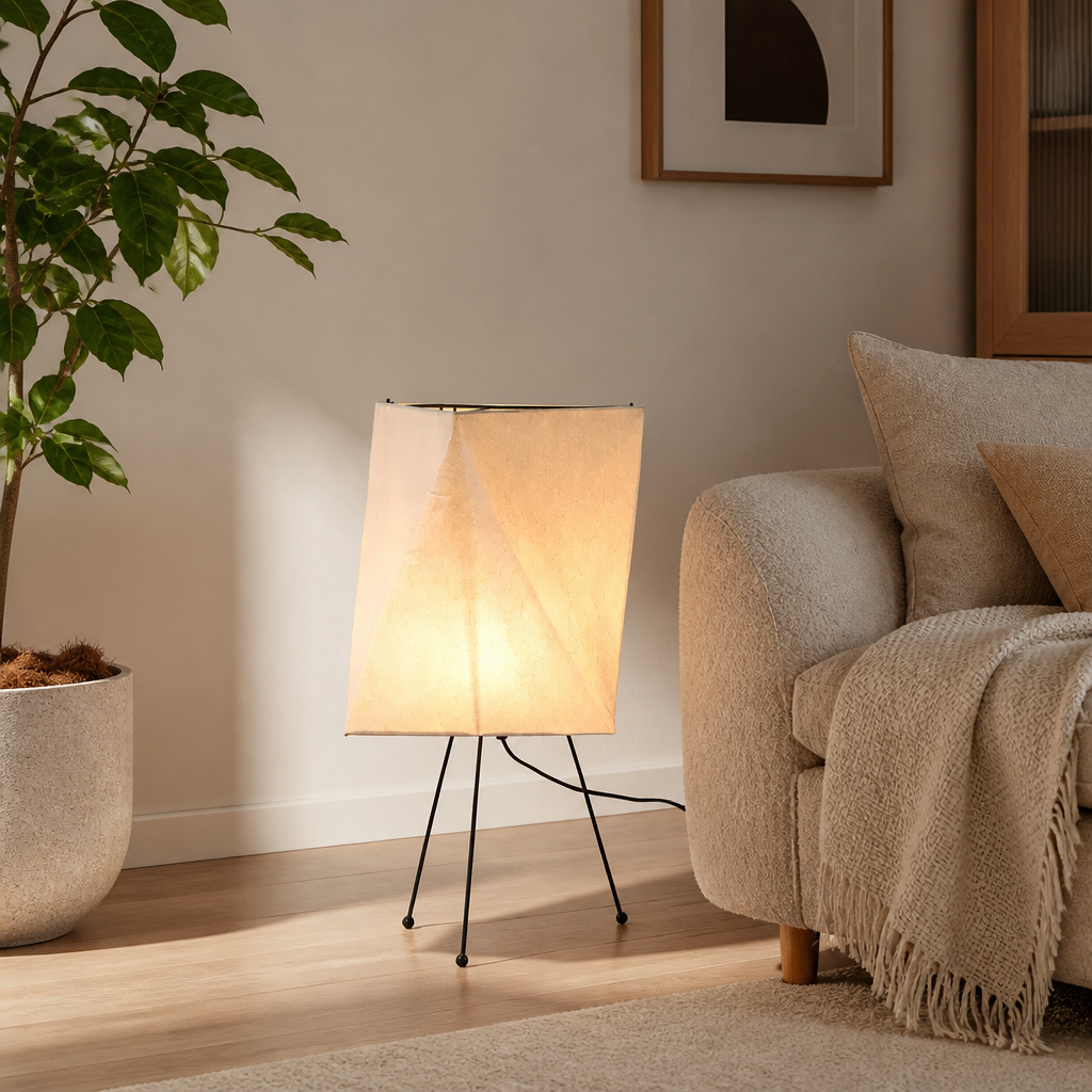 Japanese Rice Paper LED Lantern Floor Lamp