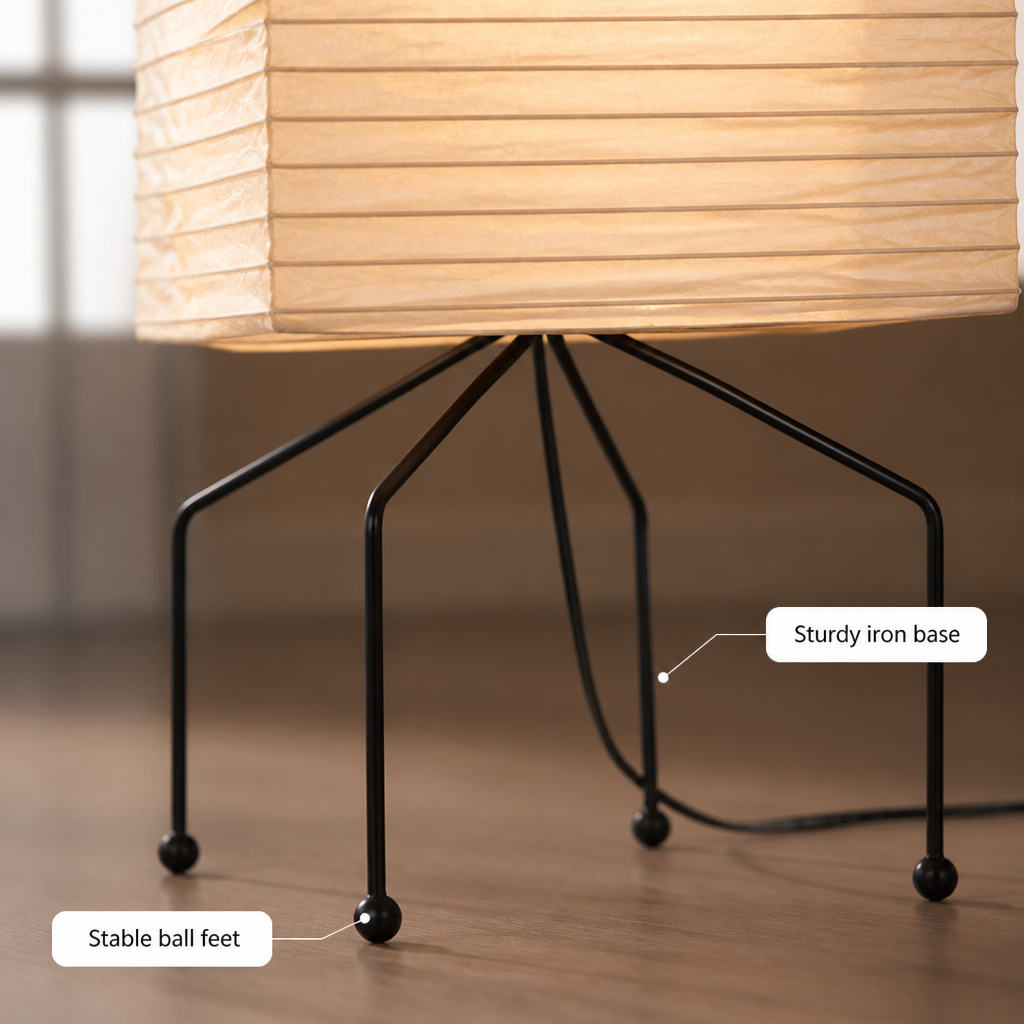 Japanese Rice Paper LED Lantern Floor Lamp