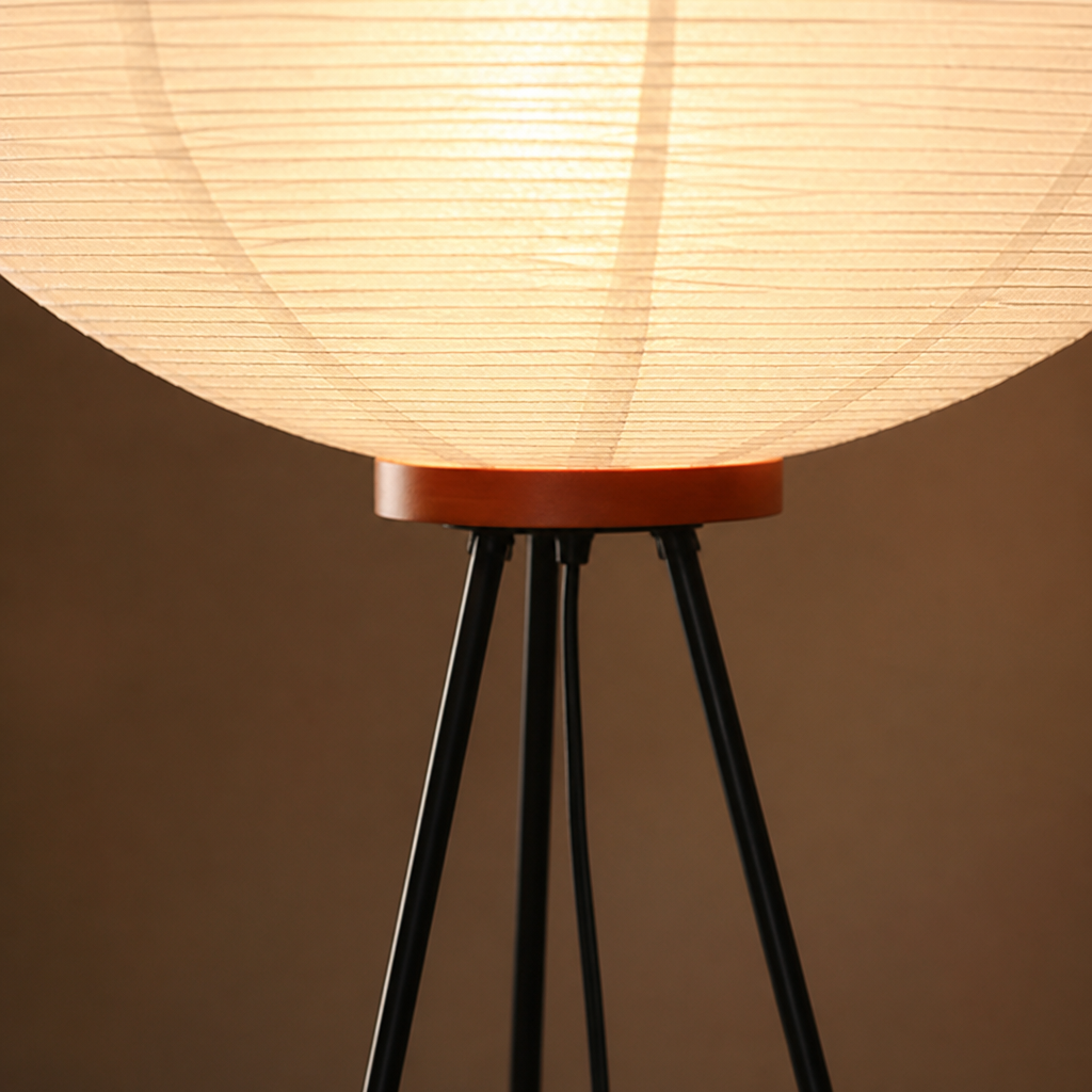 Japanese Rice Paper LED Lantern Floor Lamp