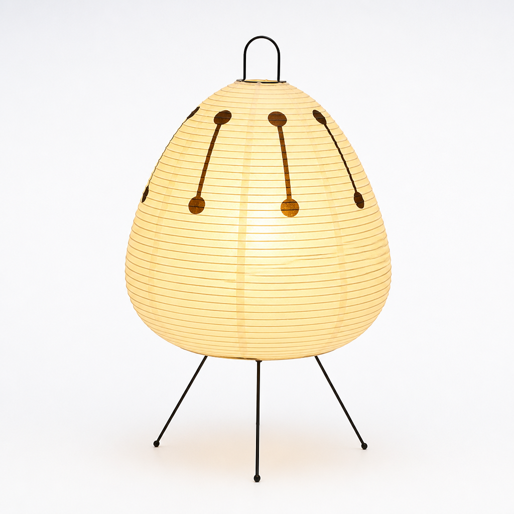 Japanese Rice Paper Tripod Table Lamp