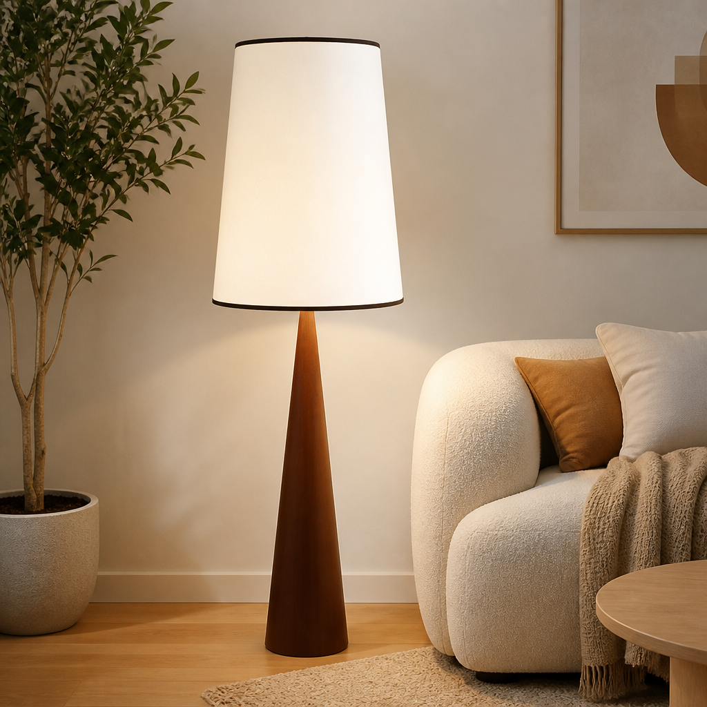 Japanese Solid Wood Floor Lamp