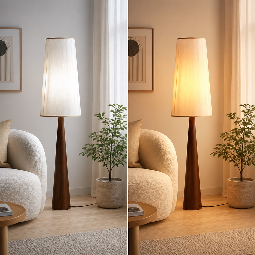 Japanese Solid Wood Floor Lamp