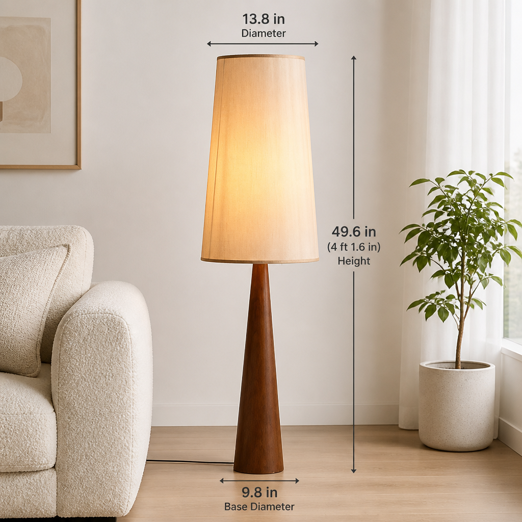 Japanese Solid Wood Floor Lamp