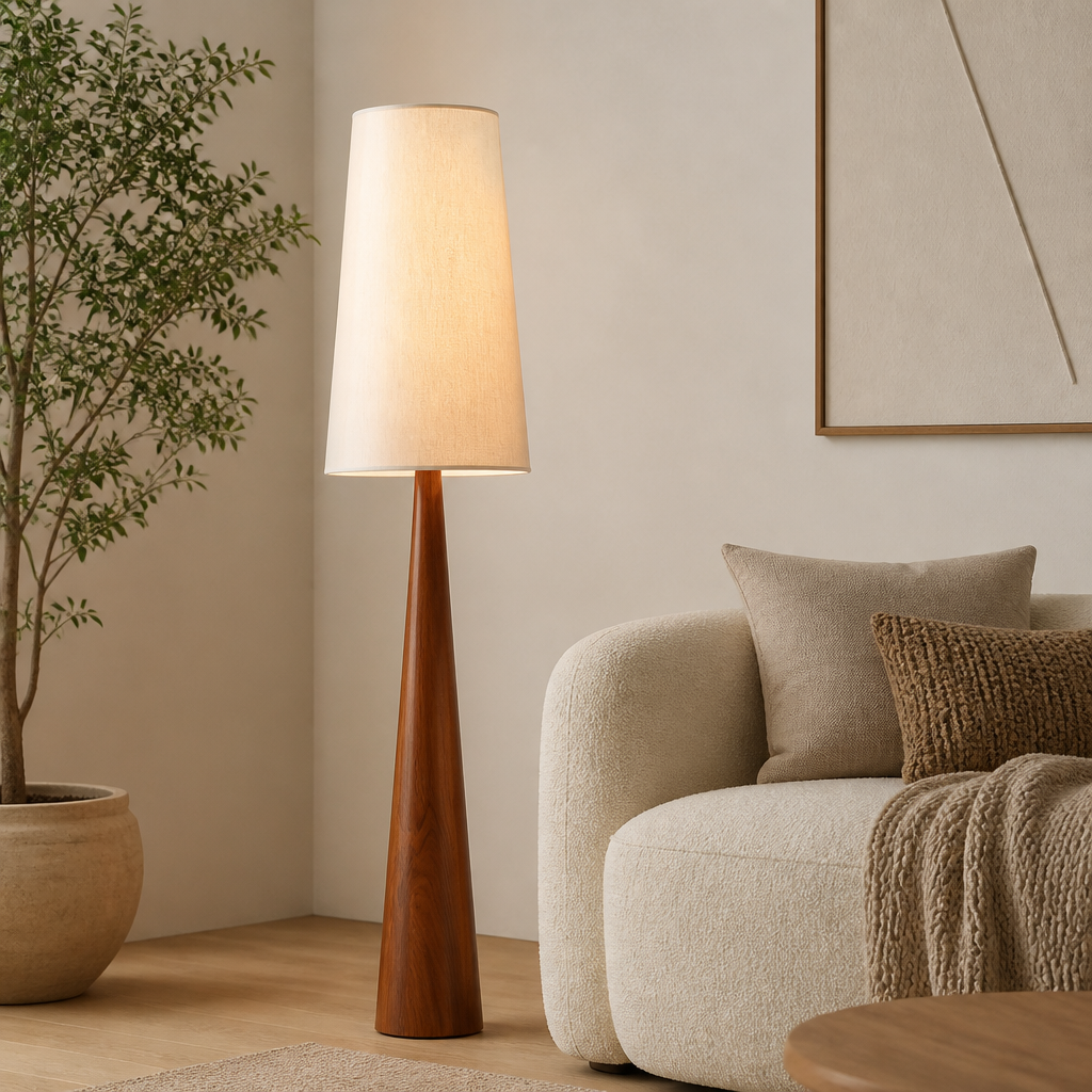 Japanese Solid Wood Floor Lamp